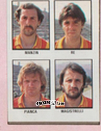 Figurina Livio Manzin / Giovanni Re / Elvi Pianca / Sergio Magistrelli - Calcio Flash 1981 n. 267 - Edizioni Flash