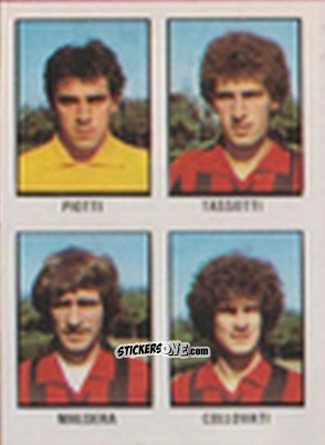 Sticker Ottorino Piotti / Mauro Tassotti / Aldo Maldera / Fulvio Collovati - Calcio Flash 1981 n. 268 - Edizioni Flash