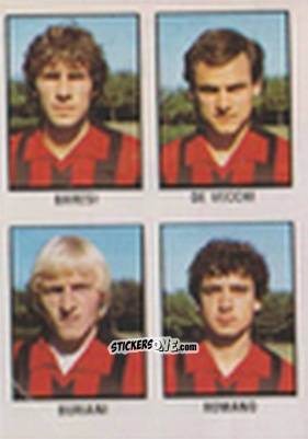 Figurina Franco Baresi / Walter De Vecchi / Ruben Buriani / Francesco Romano - Calcio Flash 1981 n. 269 - Edizioni Flash