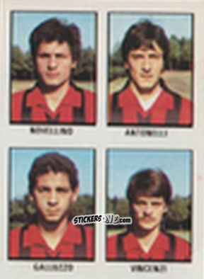 Cromo Walter Novellino / Roberto Antonelli / Giuseppe Galluzzo / Francesco Vincenzi - Calcio Flash 1981 n. 270 - Edizioni Flash