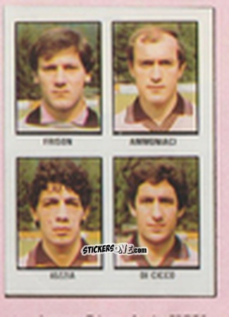Figurina Lorenzo Frison / Paolo Ammoniaci / Silvio Iozzia / Mauro Di Cicco - Calcio Flash 1981 n. 274 - Edizioni Flash