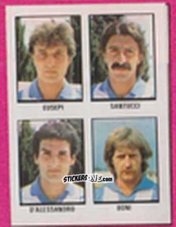Figurina Franco Eusepi / Matteo Santucci / Siro D'Alessandro / Loris Boni - Calcio Flash 1981 n. 278 - Edizioni Flash