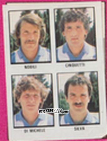 Figurina Bruno Nobili / Giordano Cinquetti / Bartolomeo Di Michele / Massimo Silva - Calcio Flash 1981 n. 279 - Edizioni Flash