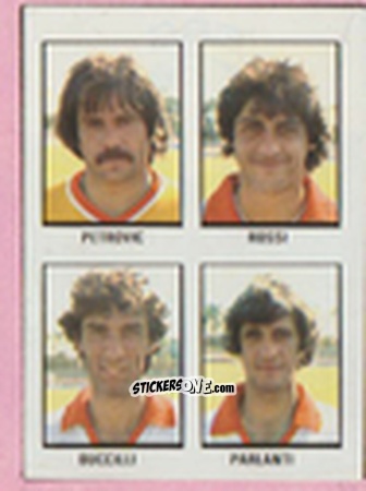 Sticker Zelico Petrovic / Giampaolo Rossi / Mario Buccilli / Roberto Parlanti - Calcio Flash 1981 n. 283 - Edizioni Flash