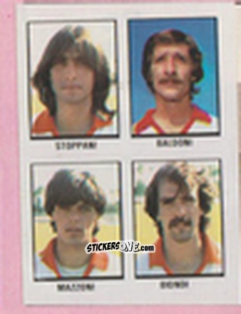 Sticker Alessandro Stoppani / Antonio Baldoni / Graziano Mazzoni / Guido Biondi - Calcio Flash 1981 n. 284 - Edizioni Flash