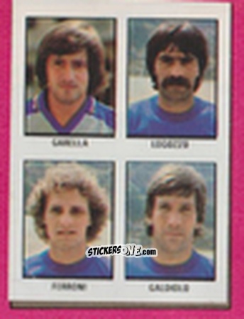 Figurina Claudio Garella / Antonio Logozzo / Mauro Ferroni / Giancarlo Galdiolo - Calcio Flash 1981 n. 286 - Edizioni Flash