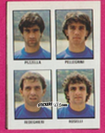 Cromo Ciro Pezzella / Luca Pellegrini / Giorgio Redeghieri / Giorgio Roselli - Calcio Flash 1981 n. 287 - Edizioni Flash