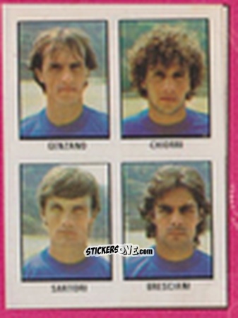 Sticker Antonio Genzano / Alviero Chiorri / Giovanni Sartori / Carlo Bresciani - Calcio Flash 1981 n. 288 - Edizioni Flash