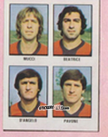 Cromo Luciano Mucci / Bruno Beatrice / Antonio D'Angelo / Giuseppe Pavone - Calcio Flash 1981 n. 293 - Edizioni Flash