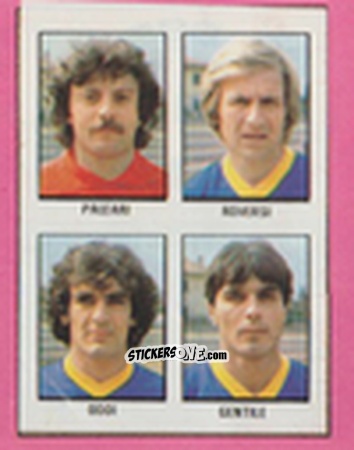 Figurina Franco Paleari / Tazio Roversi / Emidio Oddi / Carmine Gentile - Calcio Flash 1981 n. 298 - Edizioni Flash