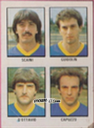 Sticker Enzo Scaini / Francesco Guidolin / Nicola D'Ottavio / Luigi Capuzzo - Calcio Flash 1981 n. 300 - Edizioni Flash