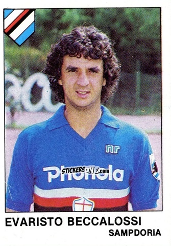 Figurina Evaristo Beccalossi - Calcio Flash 1985 n. 245 - Edizioni Flash