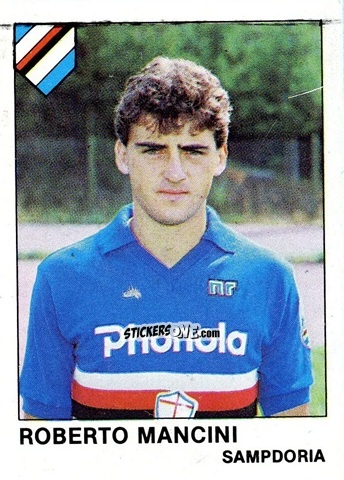 Sticker Roberto Mancini - Calcio Flash 1985 n. 249 - Edizioni Flash