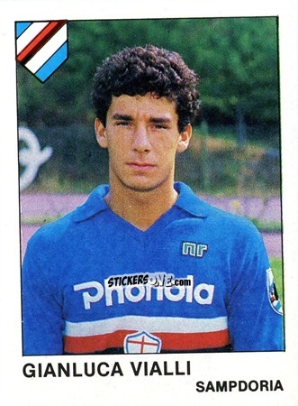 Sticker Gianluca Vialli - Calcio Flash 1985 n. 250 - Edizioni Flash