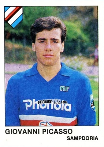 Cromo Giovanni Picasso - Calcio Flash 1985 n. 251 - Edizioni Flash