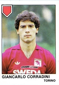 Sticker Giancarlo Corradini - Calcio Flash 1985 n. 257 - Edizioni Flash