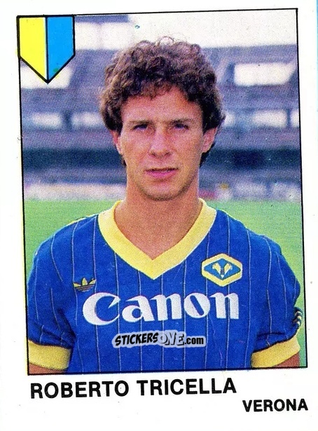 Sticker Roberto Tricella - Calcio Flash 1985 n. 296 - Edizioni Flash