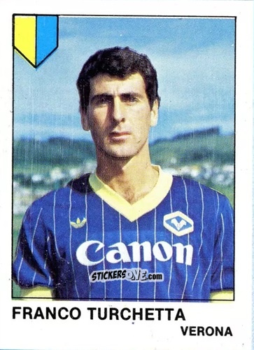Sticker Franco Turchetta - Calcio Flash 1985 n. 308 - Edizioni Flash