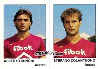 Sticker Alberto Minoia / Stefano Colantuono - Calcio Flash 1985 n. 311 - Edizioni Flash