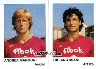 Cromo Andrea Mangoni / Luciano Miani - Calcio Flash 1985 n. 313 - Edizioni Flash