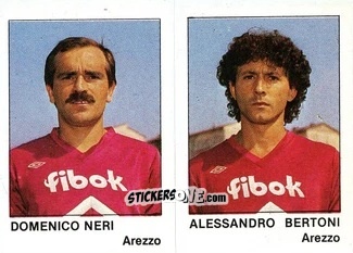 Sticker Domenico Neri / Alessandro Bertoni - Calcio Flash 1985 n. 314 - Edizioni Flash