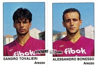 Figurina Alessandro Bonesso / Sandro Tovalieri - Calcio Flash 1985 n. 315 - Edizioni Flash