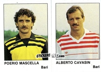 Figurina Poerio Mascella / Alberto Cavasin - Calcio Flash 1985 n. 317 - Edizioni Flash