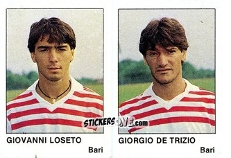 Sticker Giorgio De Trizio / Giovanni Loseto - Calcio Flash 1985 n. 318 - Edizioni Flash