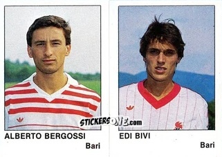 Cromo Alberto Bergossi / Edi Bivi - Calcio Flash 1985 n. 322 - Edizioni Flash