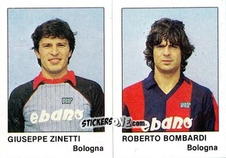 Sticker Giuseppe Zinetti / Roberto Bombardi - Calcio Flash 1985 n. 324 - Edizioni Flash