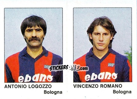 Sticker Antonio Logozzo / Vincenzo Romano - Calcio Flash 1985 n. 325 - Edizioni Flash