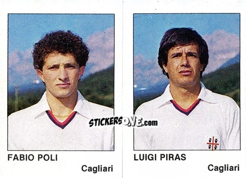 Cromo Fabio Poli / Luigi Piras - Calcio Flash 1985 n. 336 - Edizioni Flash