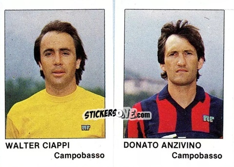 Cromo Walter Ciappi / Donato Anzivino - Calcio Flash 1985 n. 338 - Edizioni Flash