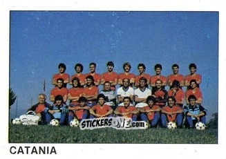 Cromo Squadra Catania - Calcio Flash 1985 n. 344 - Edizioni Flash