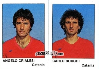 Sticker Angelo Crialesi / Carlo Borghi - Calcio Flash 1985 n. 350 - Edizioni Flash