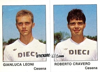 Cromo Gianluca Leoni / Roberto Cravero - Calcio Flash 1985 n. 353 - Edizioni Flash