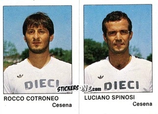 Figurina Luciano Spinosi / Rocco Cotroneo - Calcio Flash 1985 n. 354 - Edizioni Flash