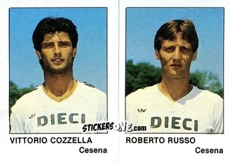 Cromo Vittorio Cozzella / Roberto Russo - Calcio Flash 1985 n. 357 - Edizioni Flash