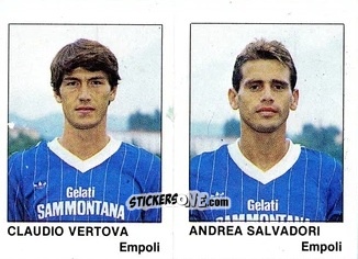 Sticker Claudio Vertova / Andrea Salvadori - Calcio Flash 1985 n. 360 - Edizioni Flash
