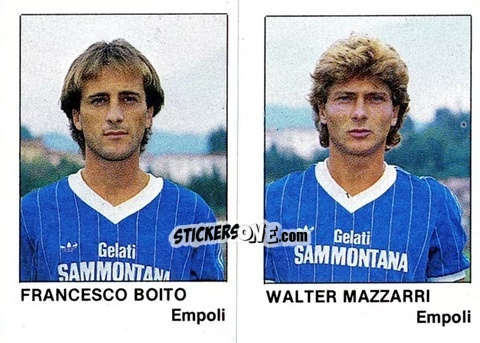 Cromo Walter Mazzarri / Francesco Boito - Calcio Flash 1985 n. 363 - Edizioni Flash