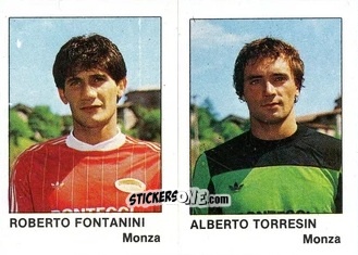 Cromo Alberto Torresin / Roberto Fontanini - Calcio Flash 1985 n. 380 - Edizioni Flash