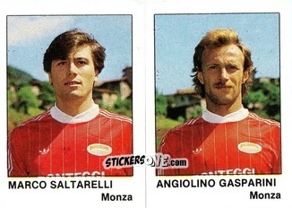 Sticker Angiolino Gasparini / Marco Saltarelli - Calcio Flash 1985 n. 381 - Edizioni Flash