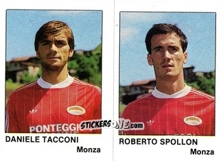 Cromo Roberto Spollon / Daniele Tacconi - Calcio Flash 1985 n. 382 - Edizioni Flash