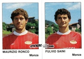 Sticker Maurizio Ronco / Fulvio Saini - Calcio Flash 1985 n. 384 - Edizioni Flash