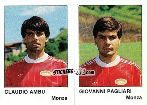 Figurina Claudio Ambu / Giovanni Pagliari - Calcio Flash 1985 n. 385 - Edizioni Flash
