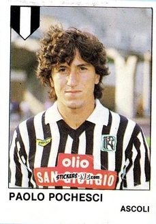 Sticker Paolo Pochesci - Calcio Flash 1985 n. 13 - Edizioni Flash