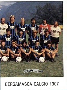 Figurina Squadra Atalanta (puzzle 2) - Calcio Flash 1985 n. 25 - Edizioni Flash