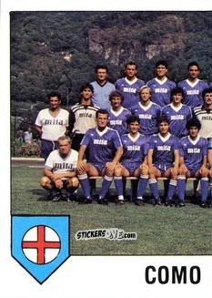 Figurina Squadra Como (puzzle 1) - Calcio Flash 1985 n. 62 - Edizioni Flash