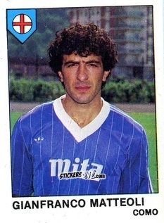 Sticker Gianfranco Matteoli - Calcio Flash 1985 n. 71 - Edizioni Flash
