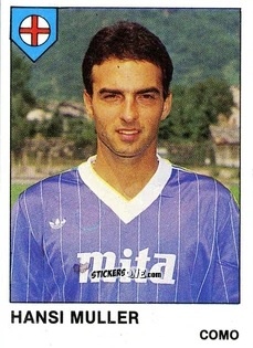 Sticker Hansi Muller - Calcio Flash 1985 n. 72 - Edizioni Flash